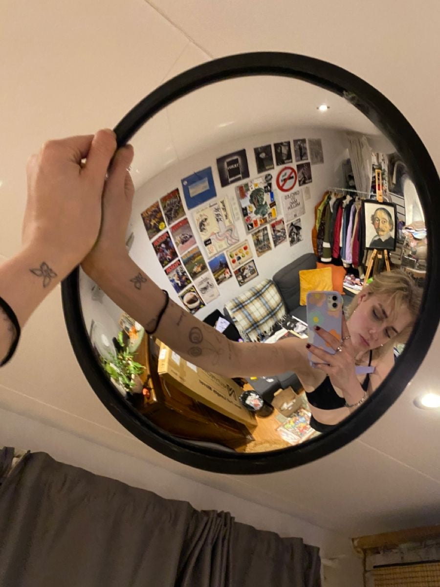 Aesthetic indoor bedroom convex mirror