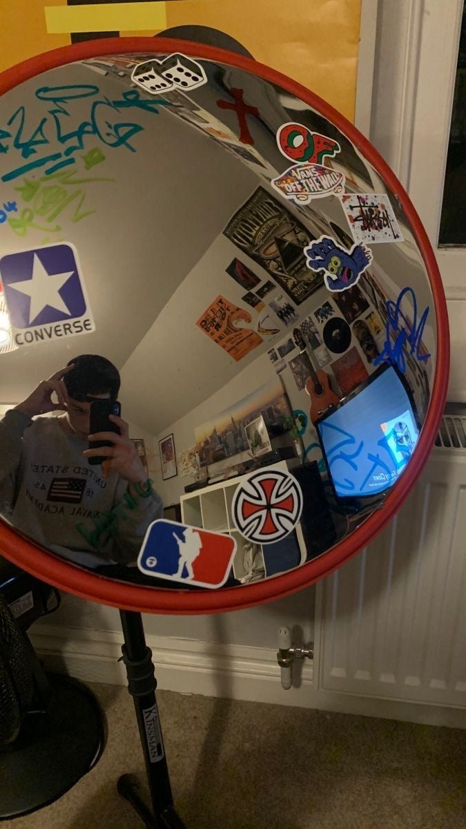 Aesthetic indoor bedroom convex mirror