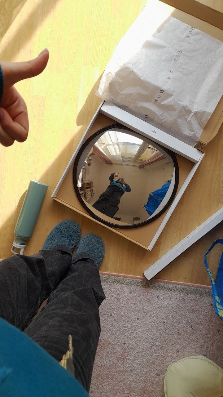 Aesthetic indoor bedroom convex mirror