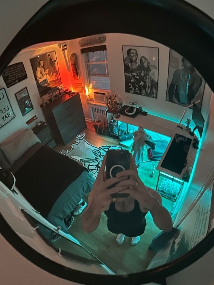 Aesthetic indoor bedroom convex mirror