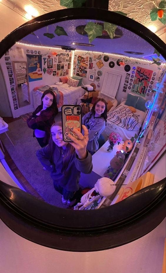 Aesthetic indoor bedroom convex mirror