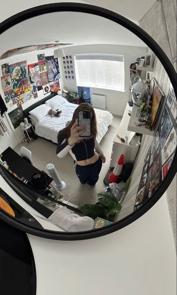 Aesthetic indoor bedroom convex mirror