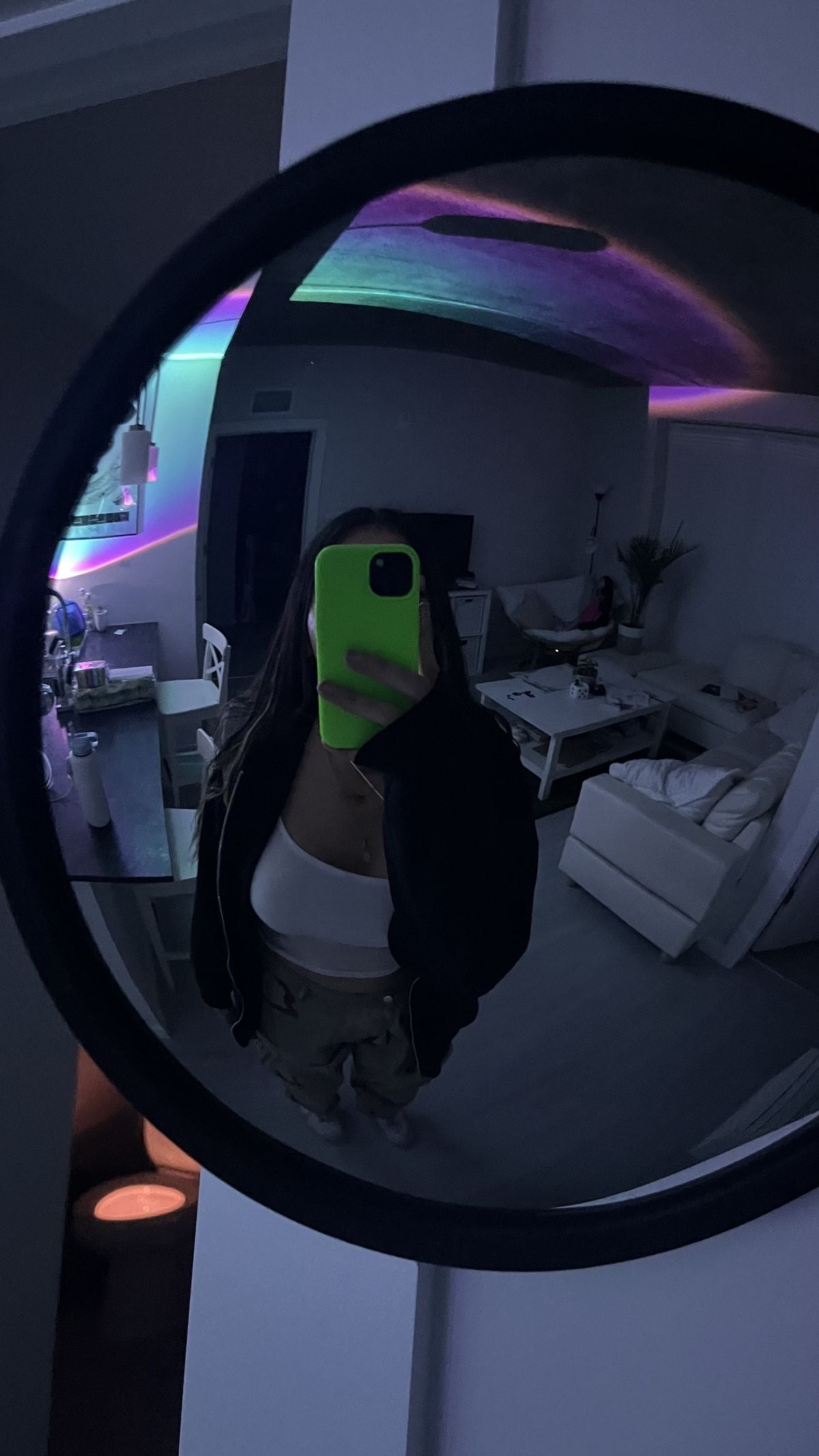 Aesthetic indoor bedroom convex mirror